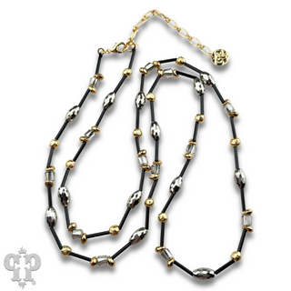 Variety bead long necklace