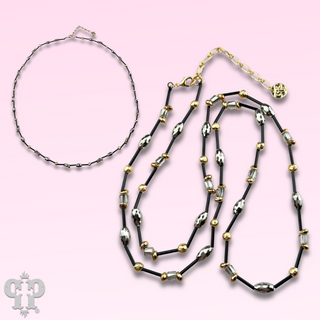 Variety bead long necklace