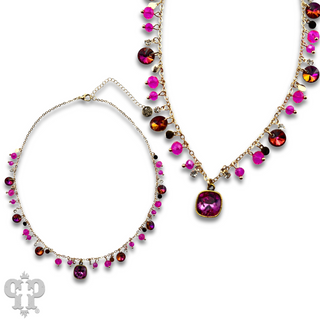 Rhinestone drops necklace with Austrian crystals