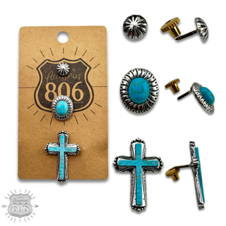Cross hat pin set