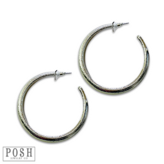 Textured hoop earring