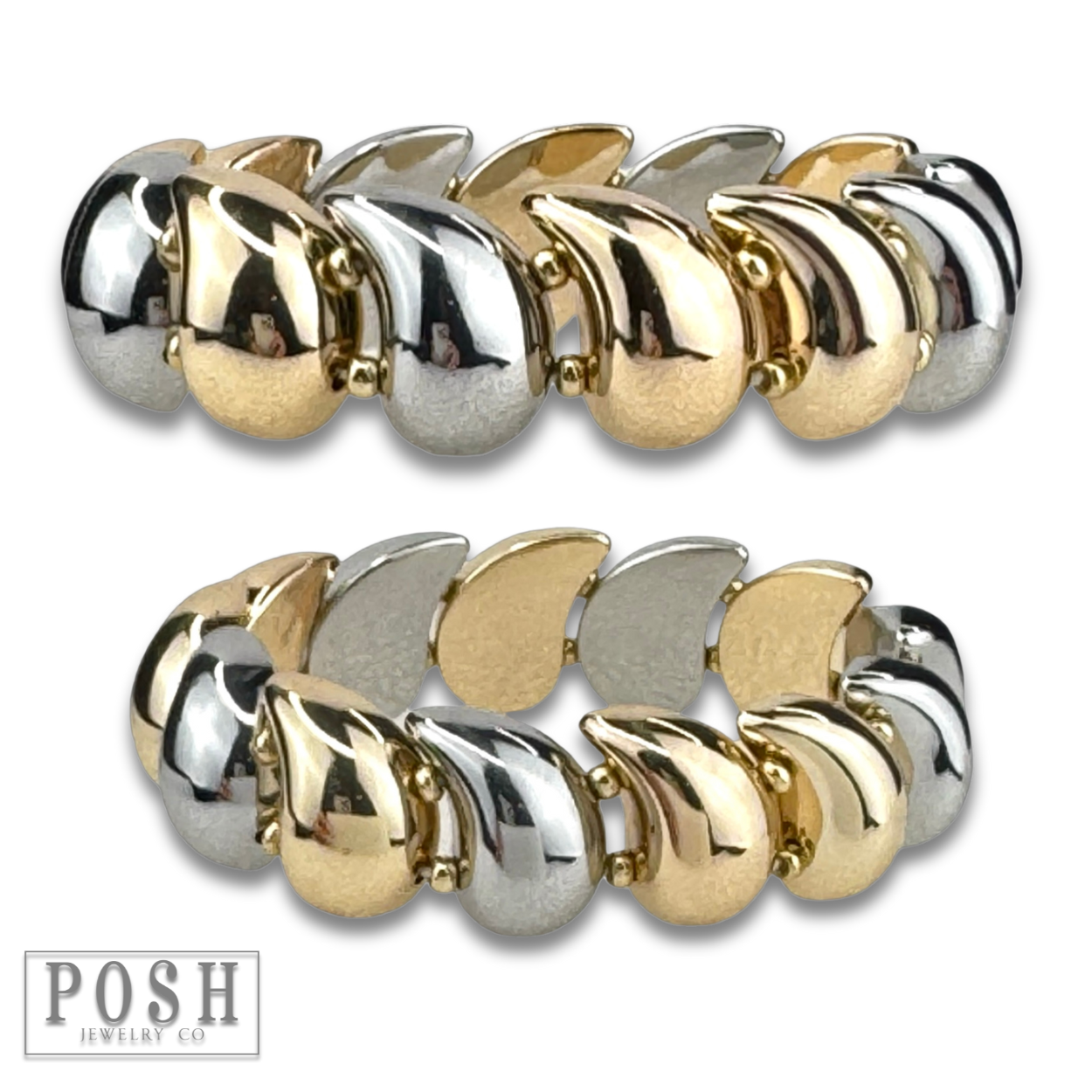 Paisley bead stretch bracelet