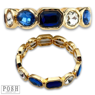 Variety shape rhinestone bracelet