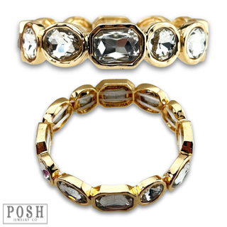 Variety shape rhinestone bracelet