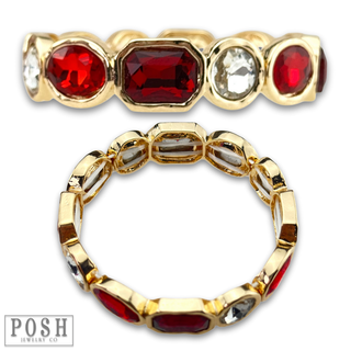 Variety shape rhinestone bracelet