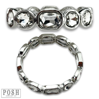 Variety shape rhinestone bracelet