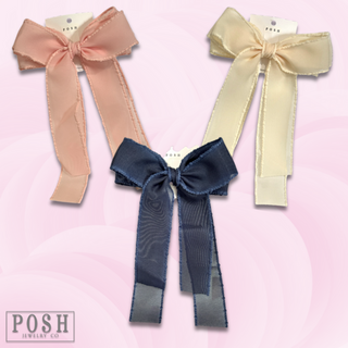 Textured ribbon hair bow