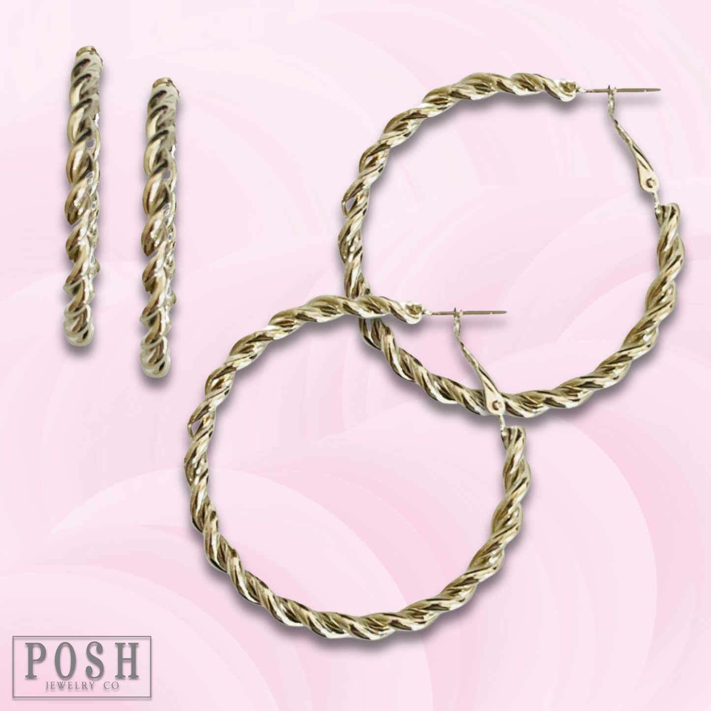 Twisted hoop earring