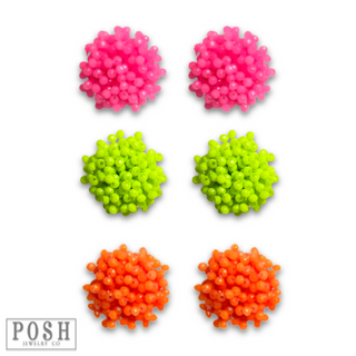Neon cluster earring
