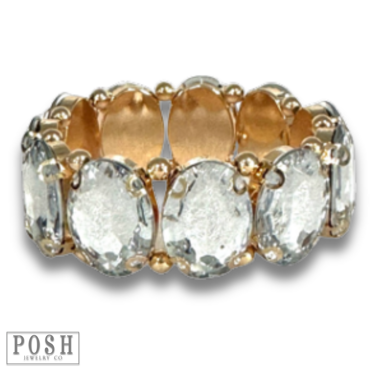 Oval rhinestone bracelet