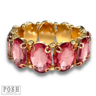 Oval rhinestone bracelet