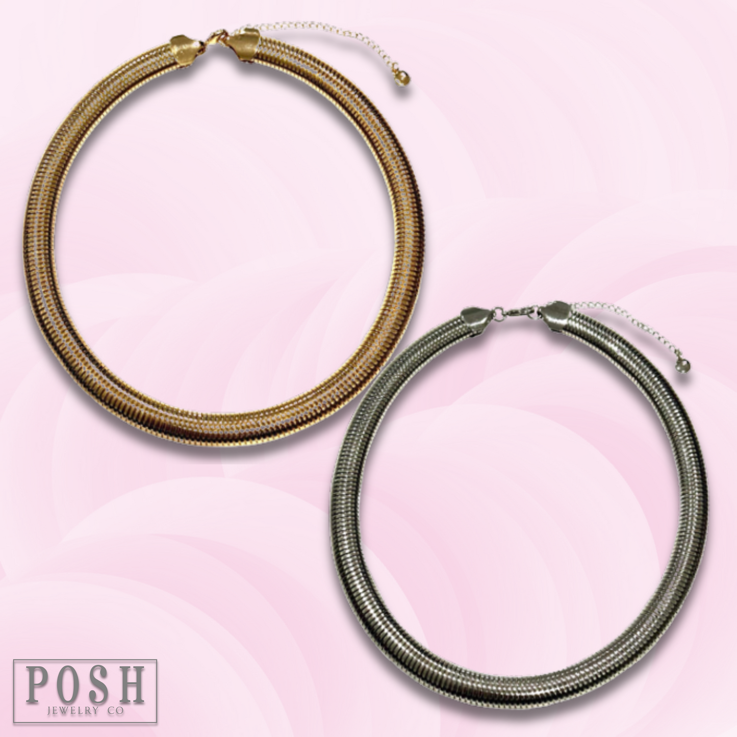 Flex chain collar necklace