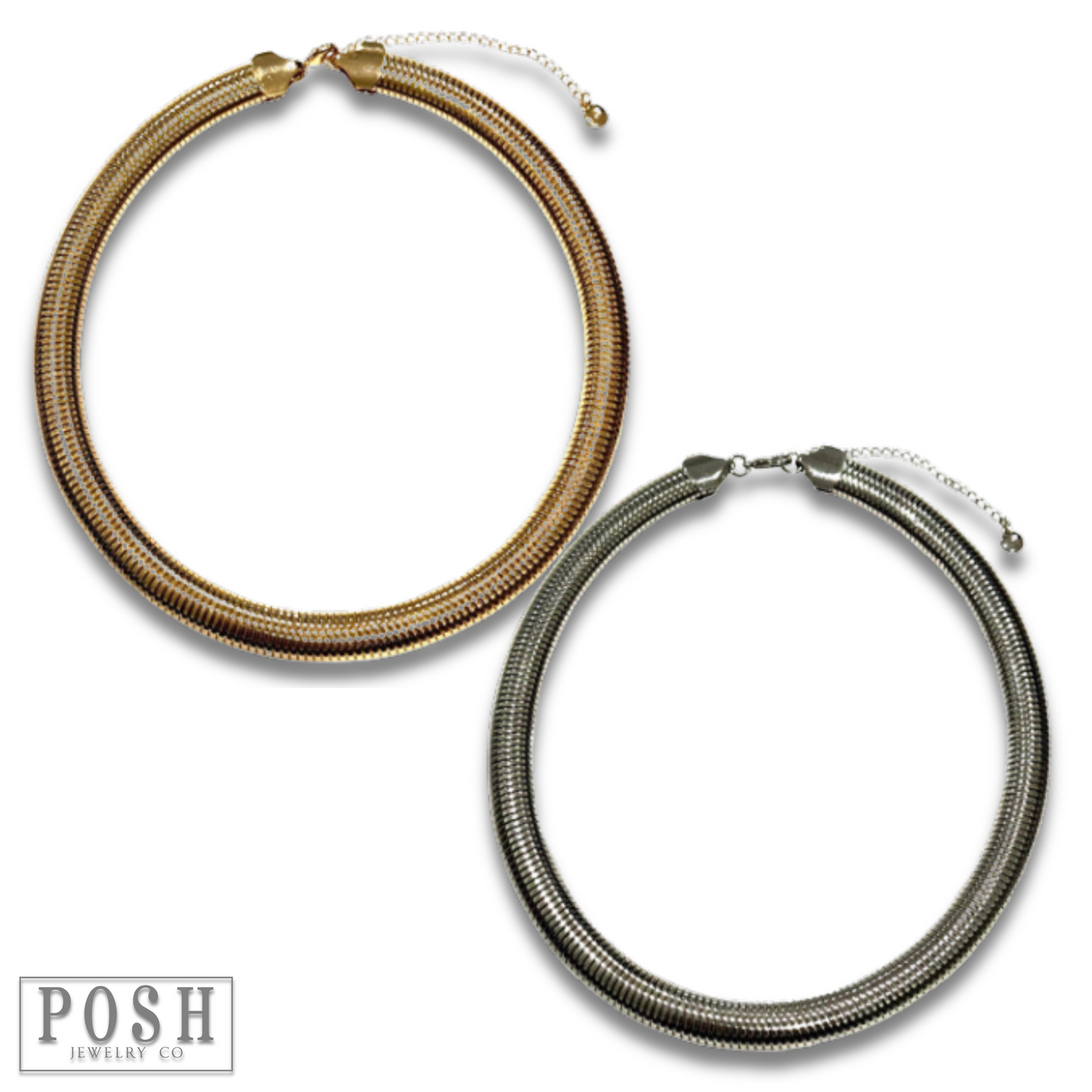 Flex chain collar necklace
