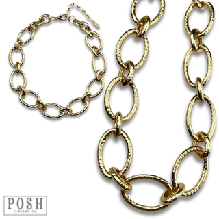 Chunky oval link necklace