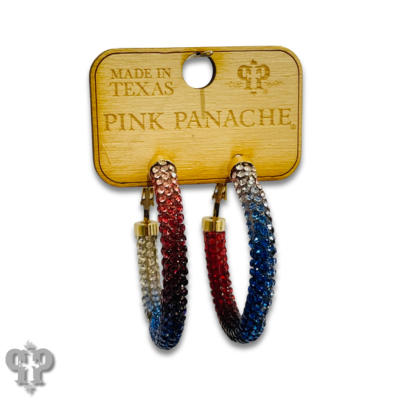 Patriotic ombre hoop earring