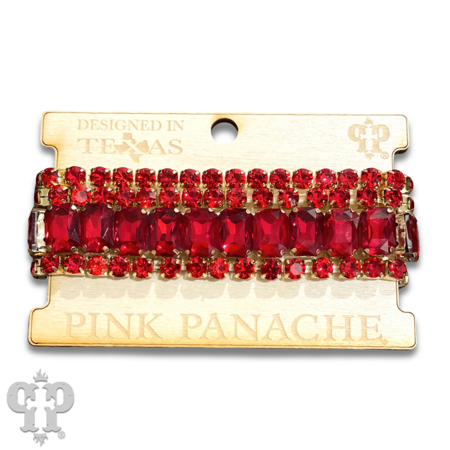 Four strand mixed rhinestone bracelet, two sizes