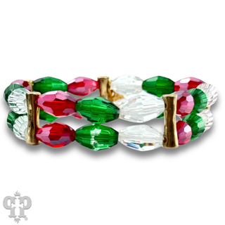 Double strand glass bead bracelet - LC