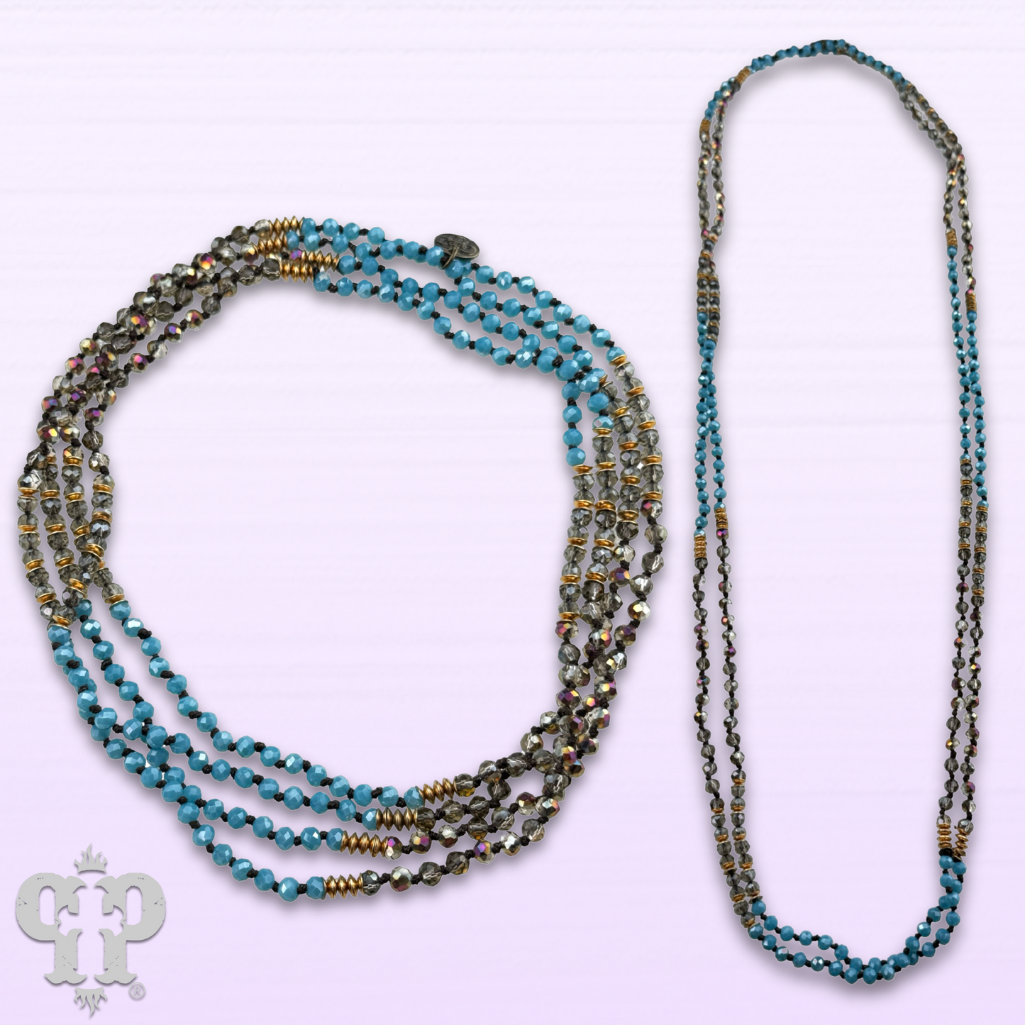 Turquoise blue bead necklace, last call