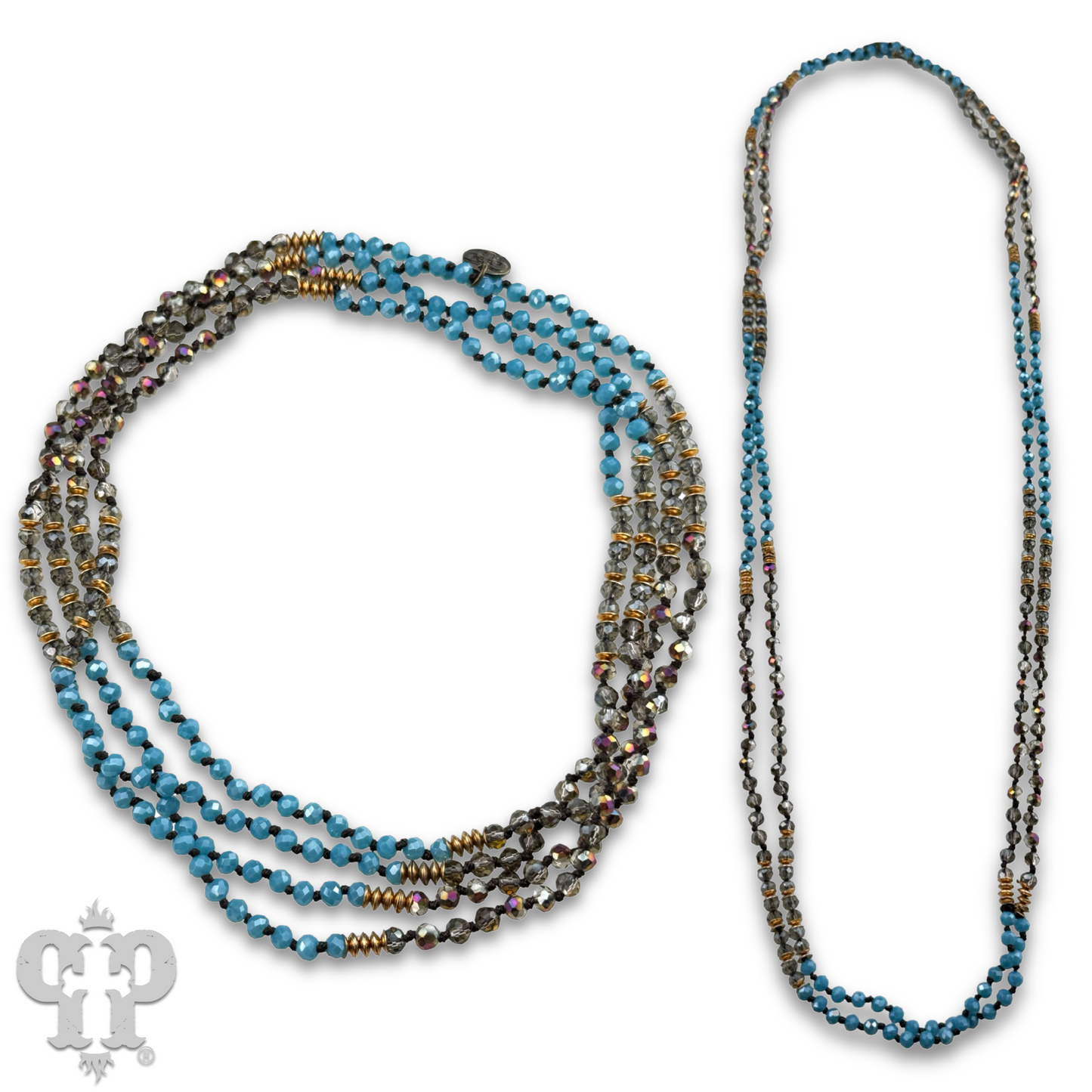 Turquoise blue bead necklace, last call