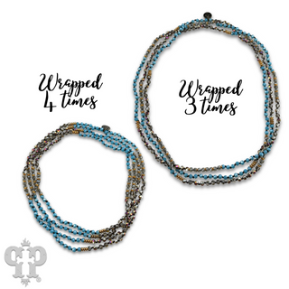 Turquoise blue bead necklace