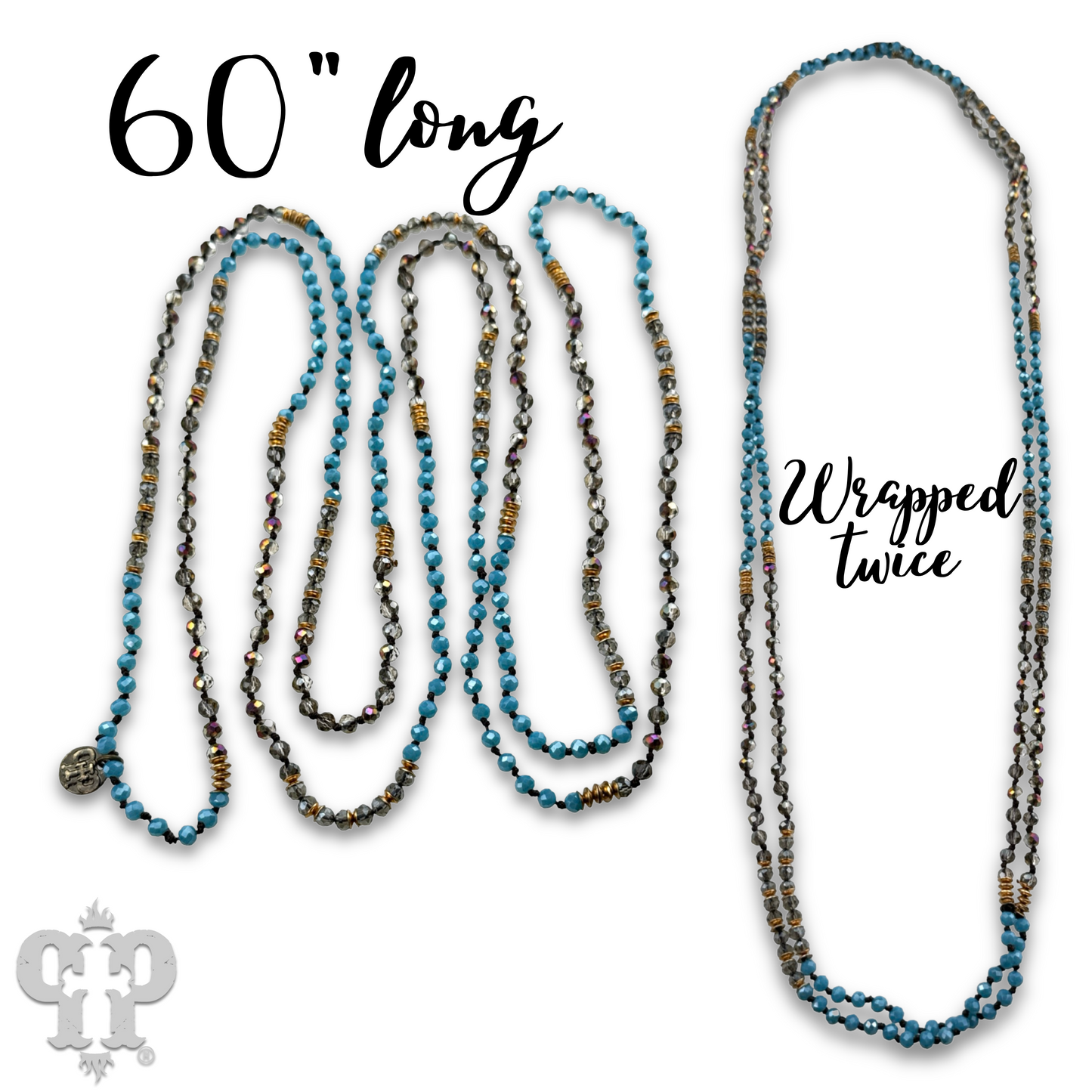 Turquoise blue bead necklace, last call