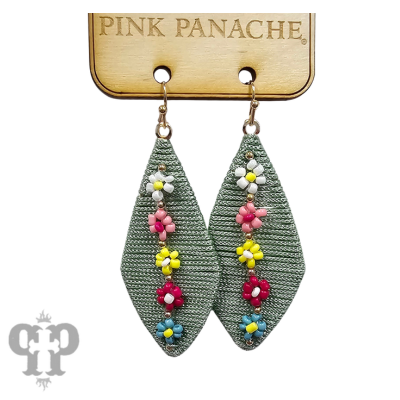 Green diamond shaped earring, last call