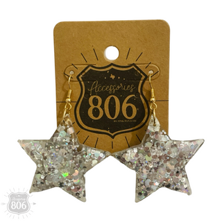 Glitter star earring