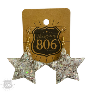 Glitter star earring
