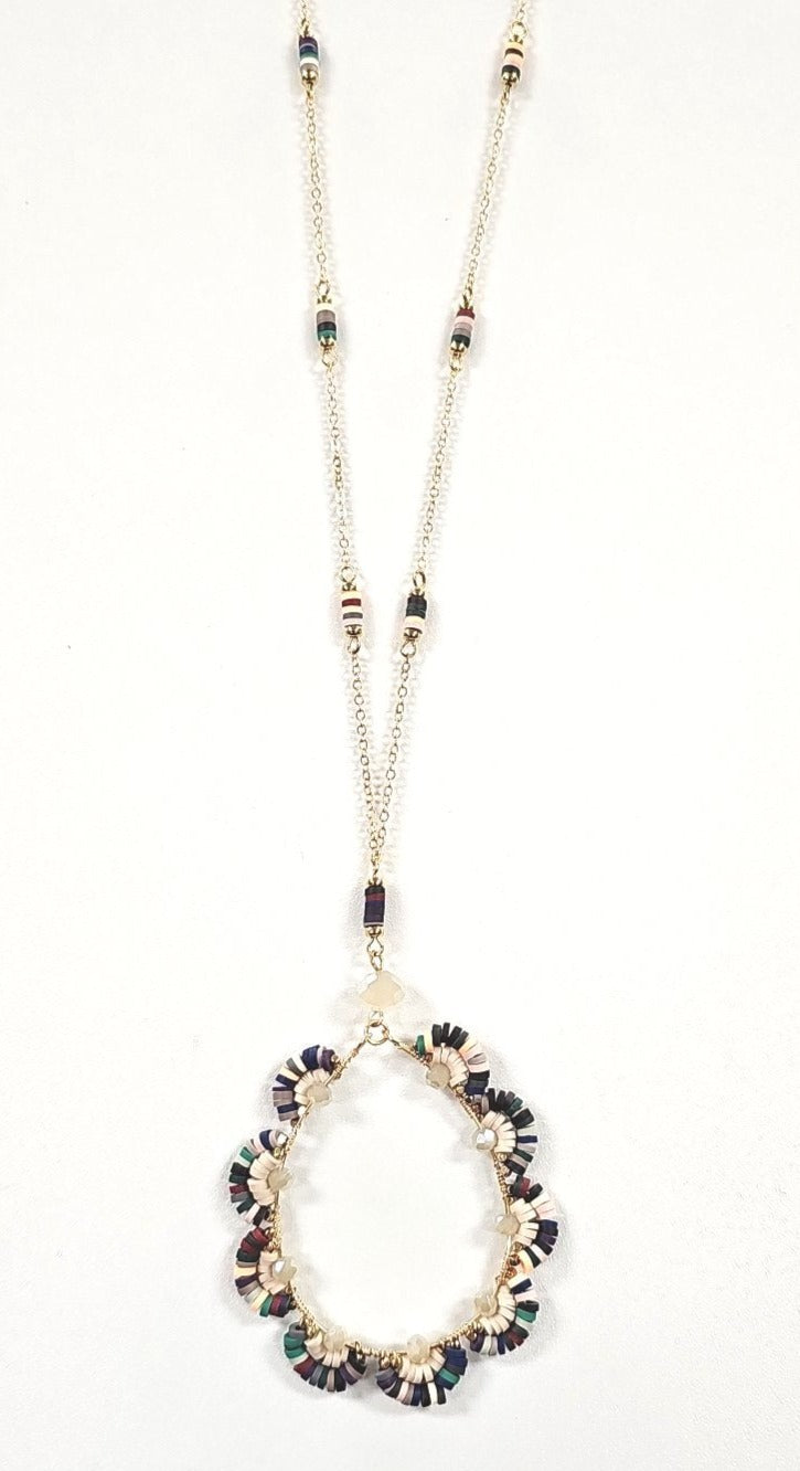 Multi-color teardrop necklace, last call