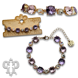 Multi-color rhinestone bracelet