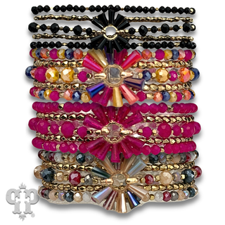 Four strand fluted bead bracelet - LC