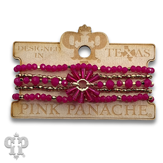 Four strand fluted bead bracelet - LC