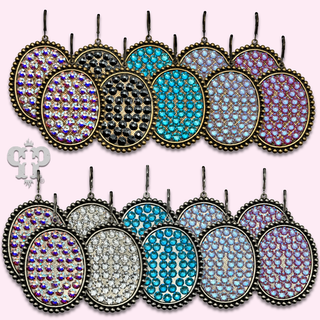 Austrian crystal medium oval earring
