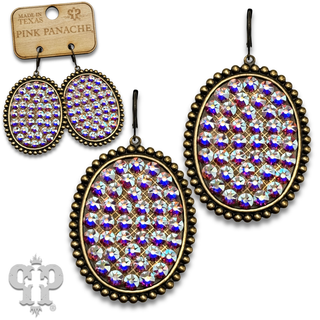 Austrian crystal medium oval earring
