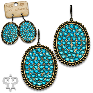 Austrian crystal medium oval earring