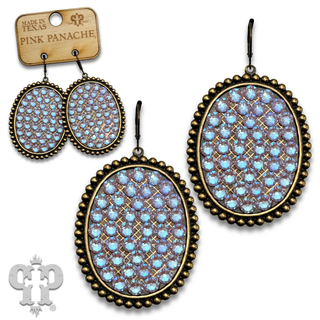 Austrian crystal medium oval earring