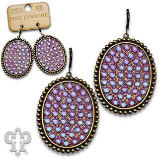 Austrian crystal medium oval earring