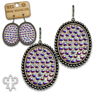 Austrian crystal medium oval earring