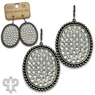 Austrian crystal medium oval earring