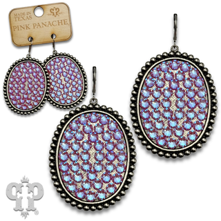 Austrian crystal medium oval earring