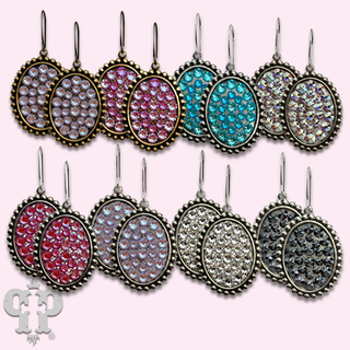 Austrian crystal small oval earring