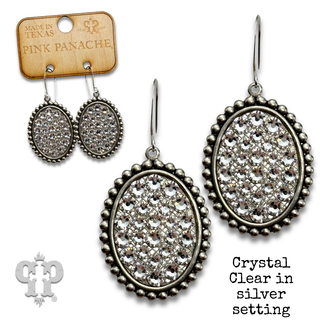 Austrian crystal small oval earring