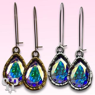 Austrian crystal teardrop earring, large