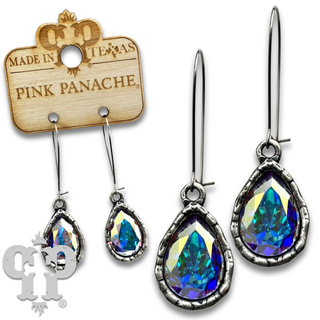 Austrian crystal teardrop earring, large