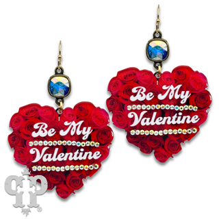 Be My Valentine charm earring