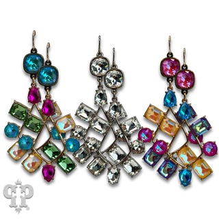 Rhinestone chandelier teardrop earring with crystals from Swarovski®