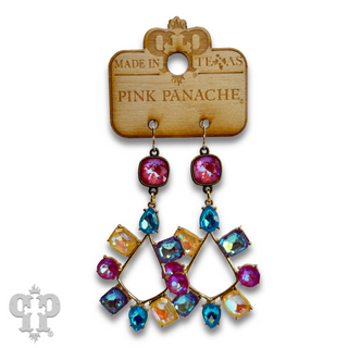 Rhinestone chandelier teardrop earring with Austrian crystal