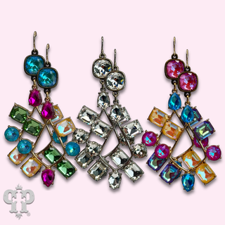 Rhinestone chandelier teardrop earring with crystals from Swarovski®