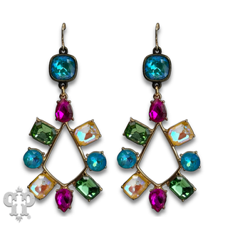 Rhinestone chandelier teardrop earring with crystals from Swarovski®