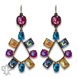 Rhinestone chandelier teardrop earring with crystals from Swarovski®